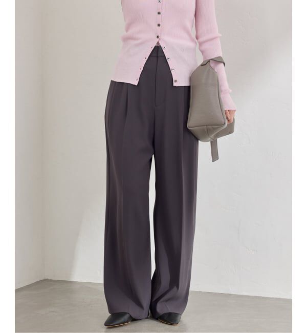 IENA「《予約》ウォッシャブル ジョーゼットスラックス」|スラックス|