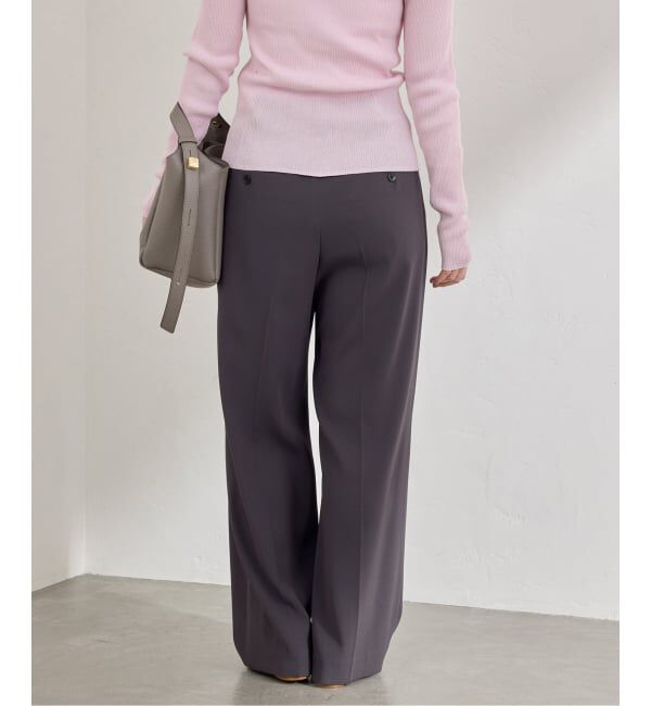 IENA「《予約》ウォッシャブル ジョーゼットスラックス」|スラックス|