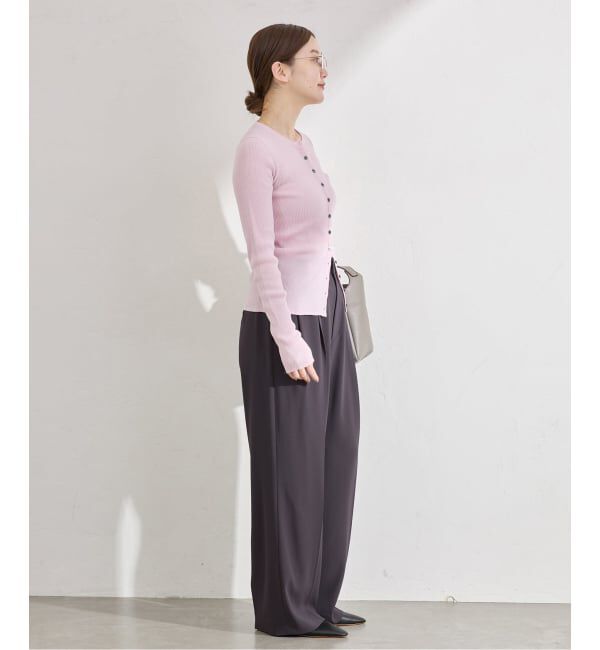 IENA「《予約》ウォッシャブル ジョーゼットスラックス」|スラックス|