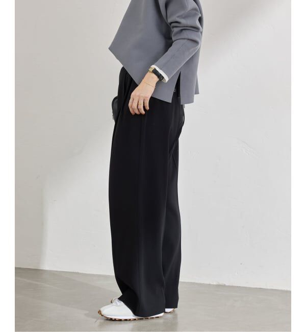 IENA「《予約》ウォッシャブル ジョーゼットスラックス」|スラックス|