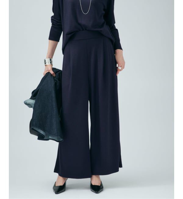 VERMEIL par iena「WOOL JERSEY イージーパンツ」|その他|ネイビー