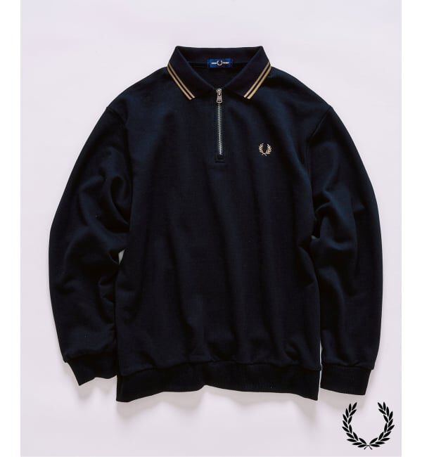 417 EDIFICE「FRED PERRY / フレッドペリー417別注 ハーフジップ リブカラースウェット」|スウェット・ジャージ|ブラック