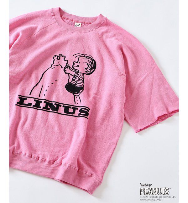 JOURNAL STANDARD relume「PEANUTS &times; SPORTS WEAR by relume 別注 ハーフスリーブスウェット」|Tシャツ・カットソー|ピンク