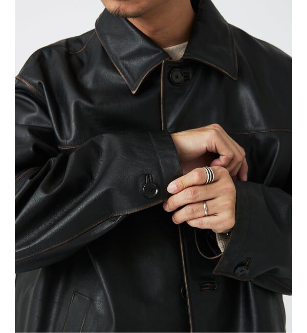 JOURNAL STANDARD relume「SKOOKUM / スクーカム 別注 バッファローレザー カバーオール」|ライダースジャケット|