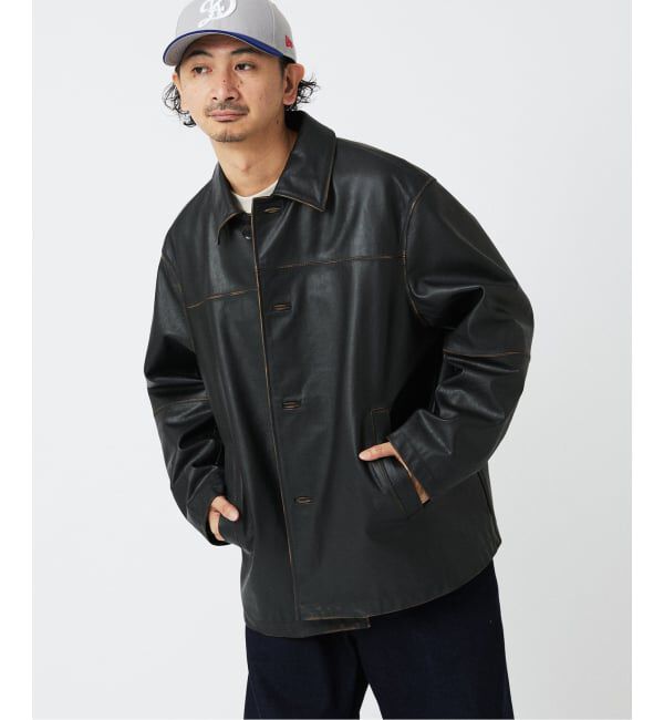 JOURNAL STANDARD relume「SKOOKUM / スクーカム 別注 バッファローレザー カバーオール」|ライダースジャケット|