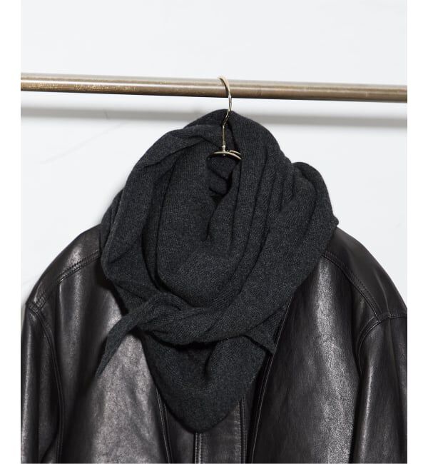 journal standard L'essage「【ASAUCE MELER】シームレス トライアングル カシミヤニットストール」|ストール|グレー