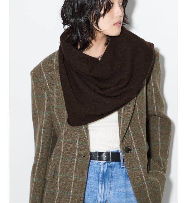 journal standard L'essage「【ASAUCE MELER】シームレス トライアングル カシミヤニットストール」|ストール|