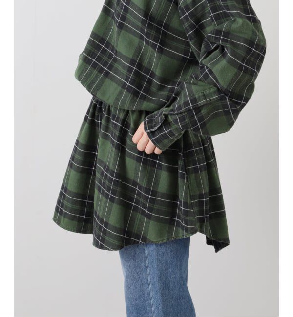 journal standard L'essage「【INSCRIRE /アンスクリア】Flannel Shirt Dress：シャツ」|シャツ・ブラウス|