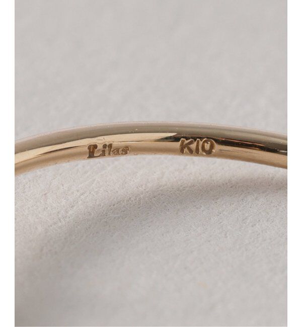 Lilas by Spick&Span「《一部店舗+WEB限定》Vラインダイヤリング K10」|リング|