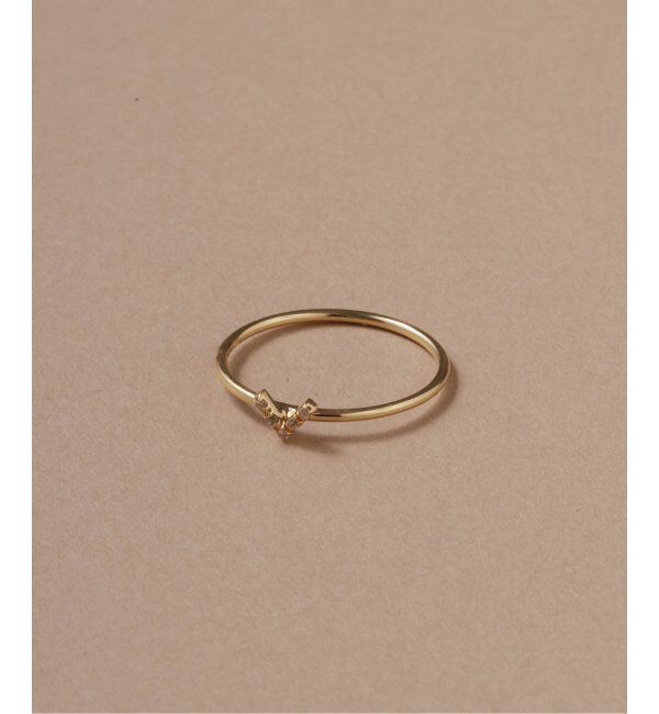 Lilas by Spick&Span「《一部店舗+WEB限定》Vラインダイヤリング K10」|リング|