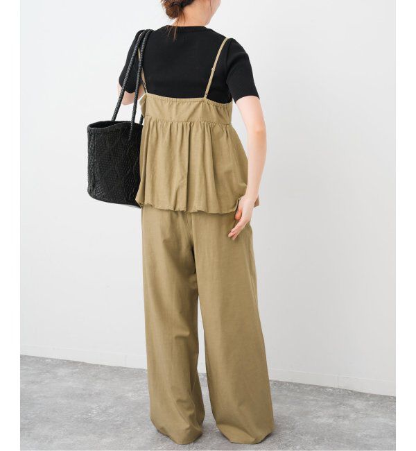 Spick and Span「ギャザーキャミソールセットパンツ」|スラックス|