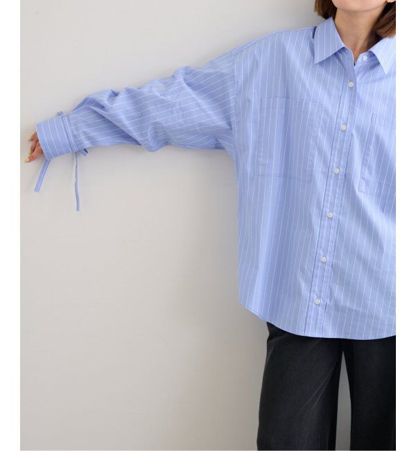 U by SPICK&SPAN「リボンスリーブオーバーシャツ」|シャツ・ブラウス|