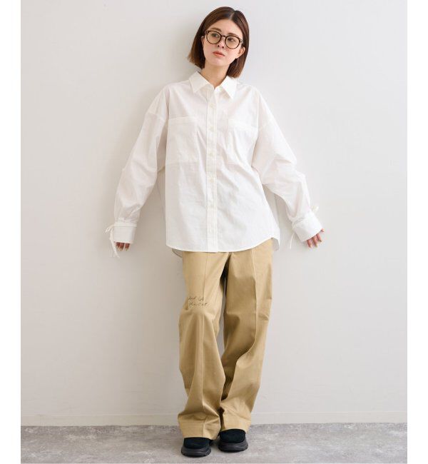 U by SPICK&SPAN「リボンスリーブオーバーシャツ」|シャツ・ブラウス|