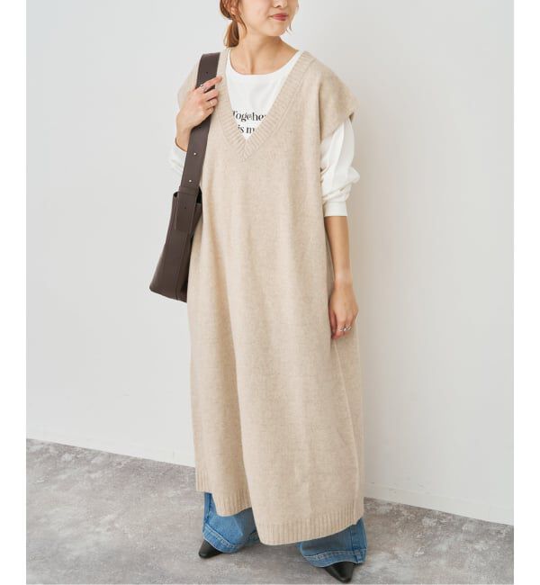 Spick and Span「ニットベストワンピース」|ワンピース|