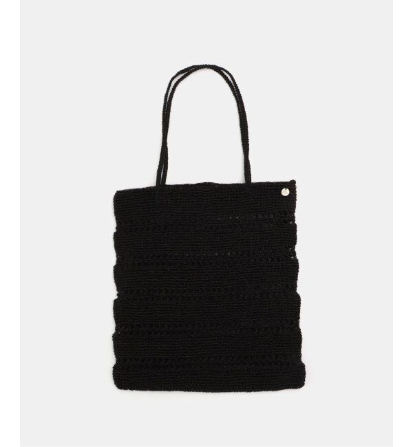  「【ne Quittez pas/ヌキテパ】 METALLIC MACRAME TOTE BAG」|トートバッグ|ブラック