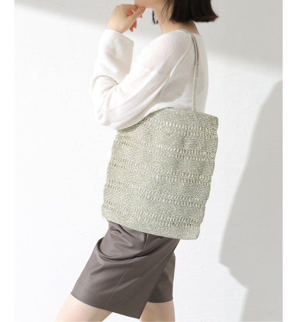  「【ne Quittez pas/ヌキテパ】 METALLIC MACRAME TOTE BAG」|トートバッグ|
