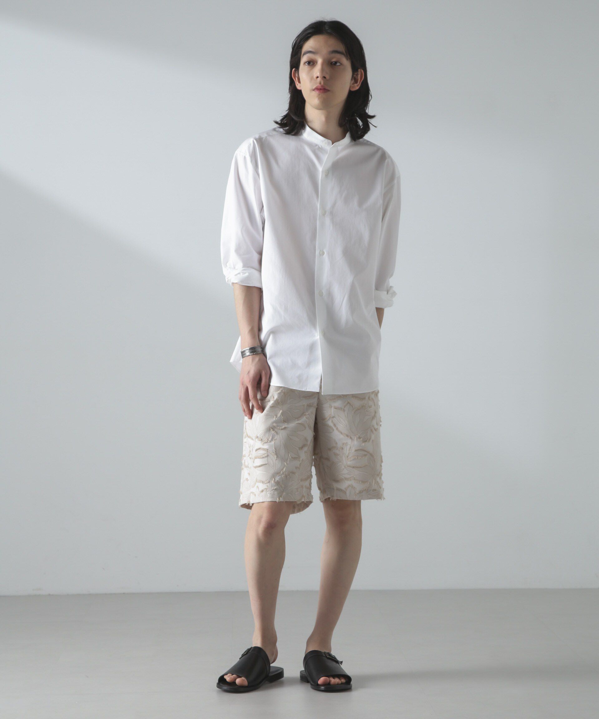 nano･universe「カットジャガードバギーショーツ(セットアップ可)」|チノ|