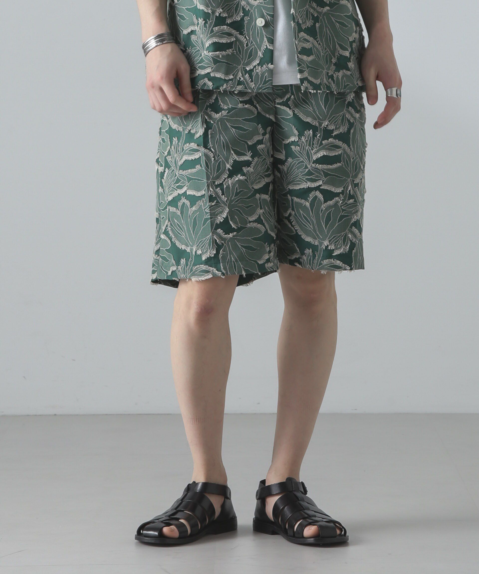 nano･universe「カットジャガードバギーショーツ(セットアップ可)」|チノ|