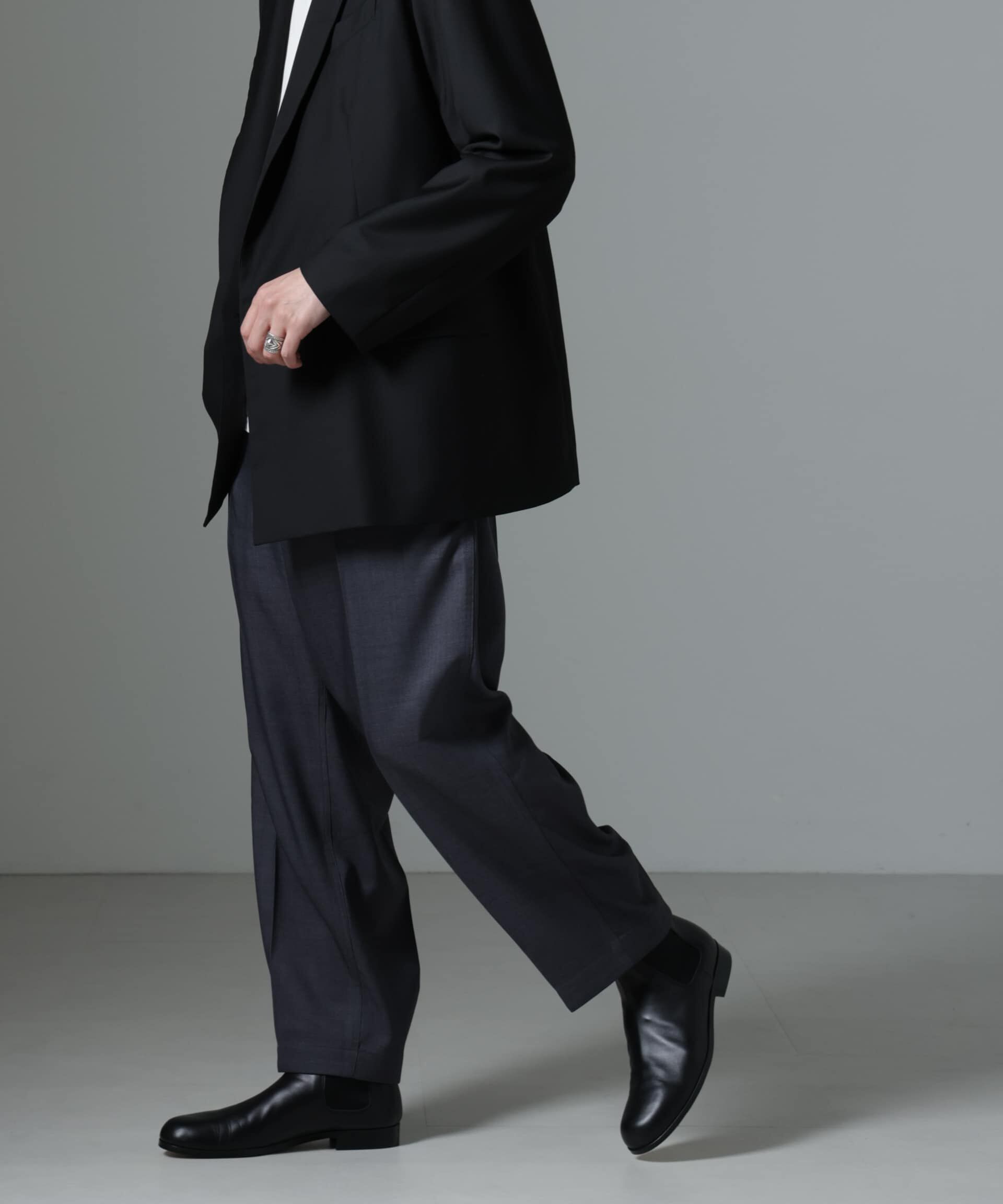 nano･universe「Dickies/別注 ワイドテーパード イージーパンツ」|チノ|ネイビー