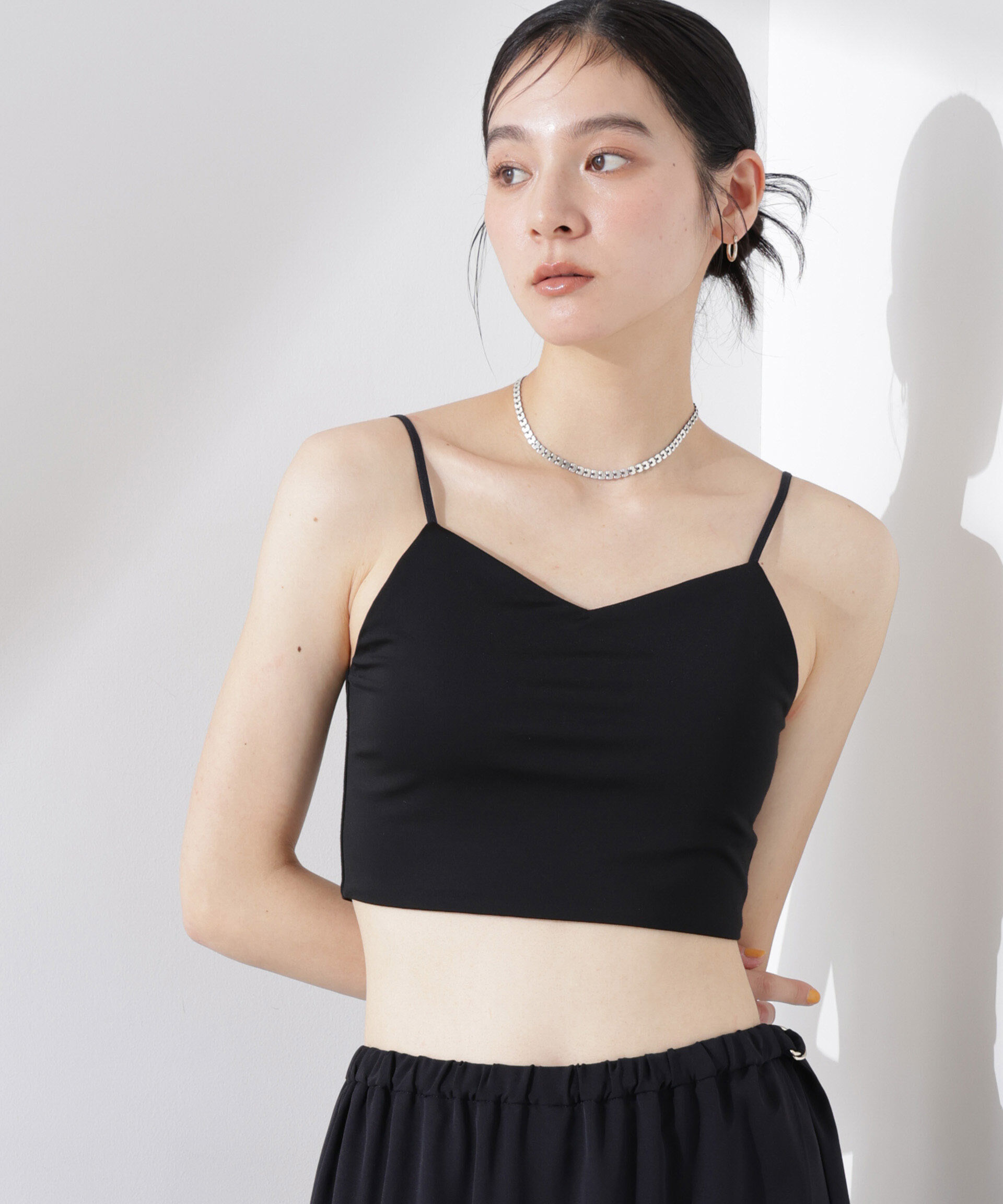 nano･universe「ストレッチポンチカップ付きブラトップキャミソール」|Tシャツ・カットソー|