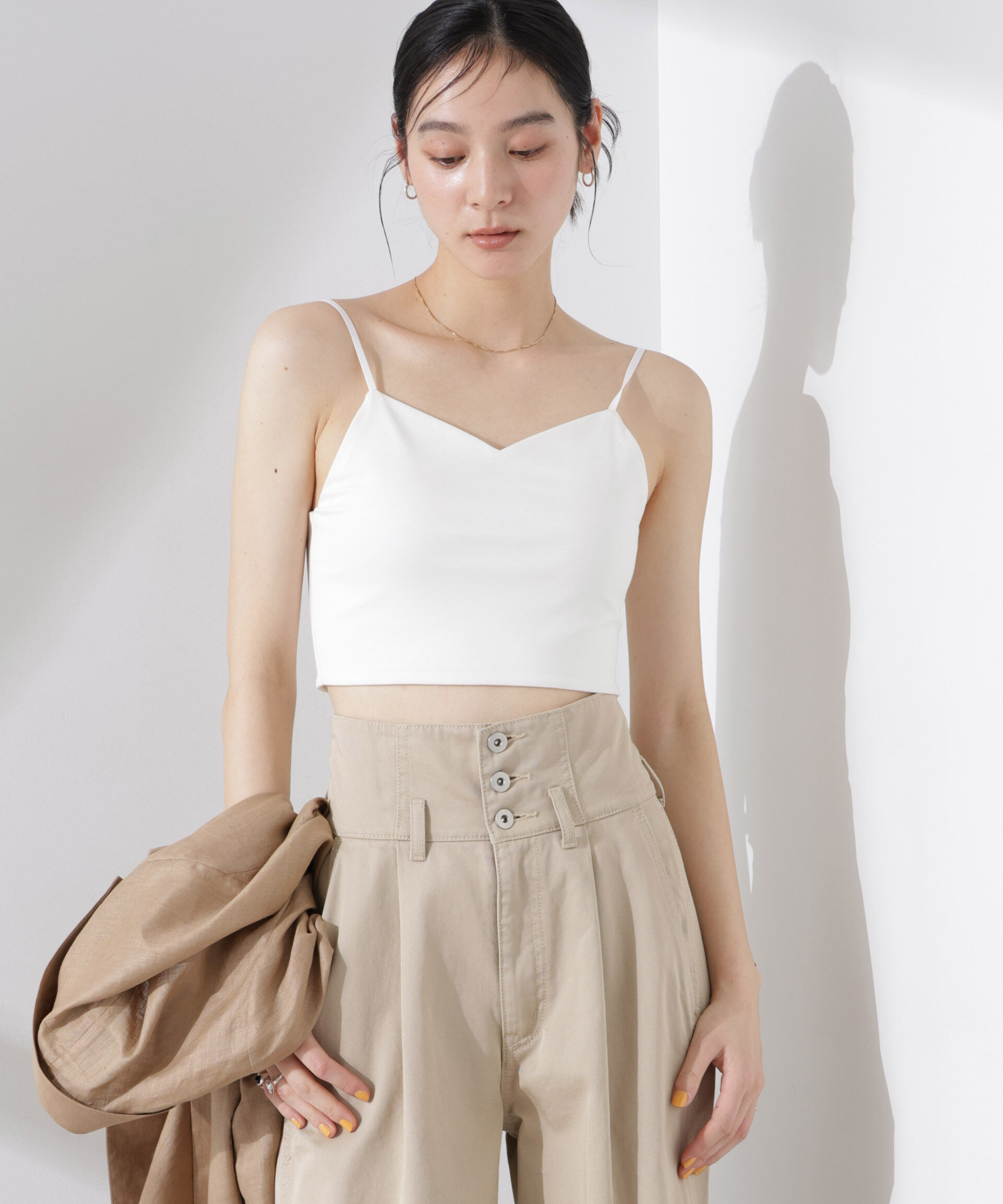 nano･universe「ストレッチポンチカップ付きブラトップキャミソール」|Tシャツ・カットソー|