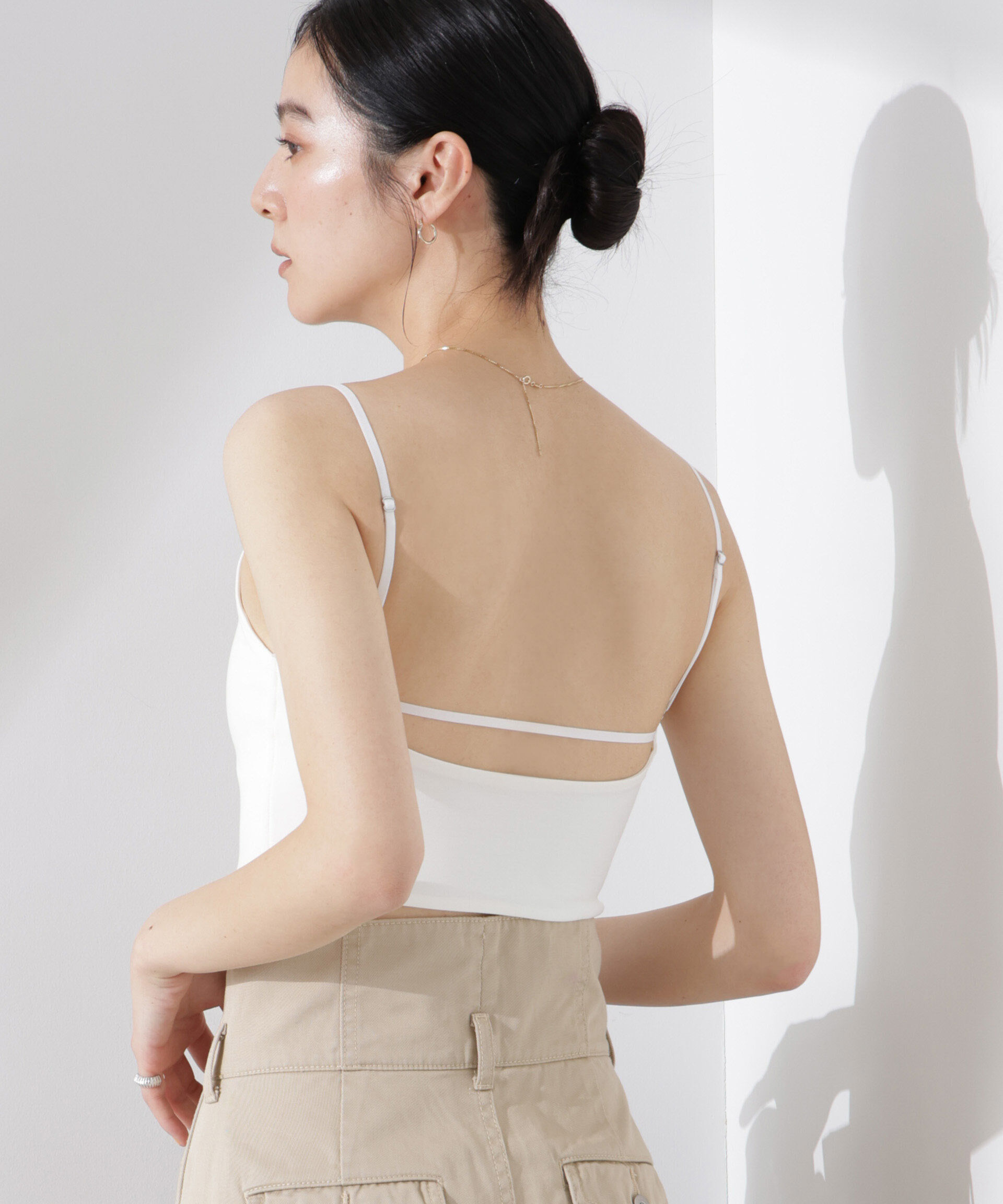 nano･universe「ストレッチポンチカップ付きブラトップキャミソール」|Tシャツ・カットソー|