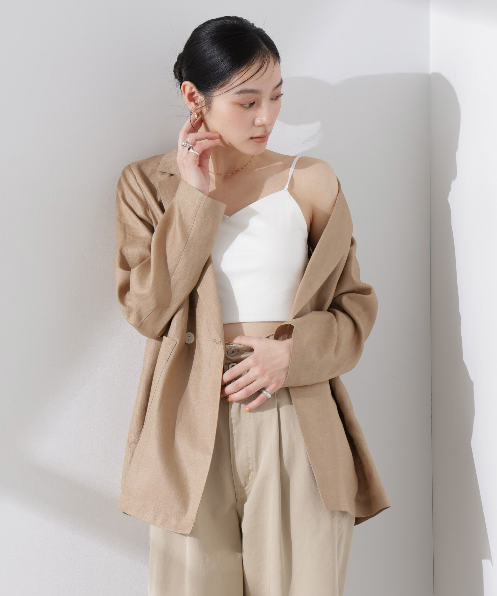 nano･universe「ストレッチポンチカップ付きブラトップキャミソール」|Tシャツ・カットソー|