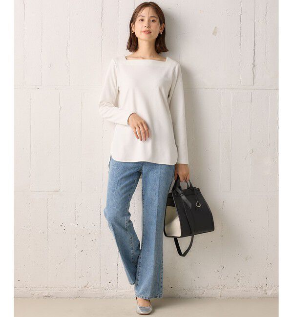 組曲「スクエアネックテール ロングＴシャツ」|Tシャツ・カットソー|