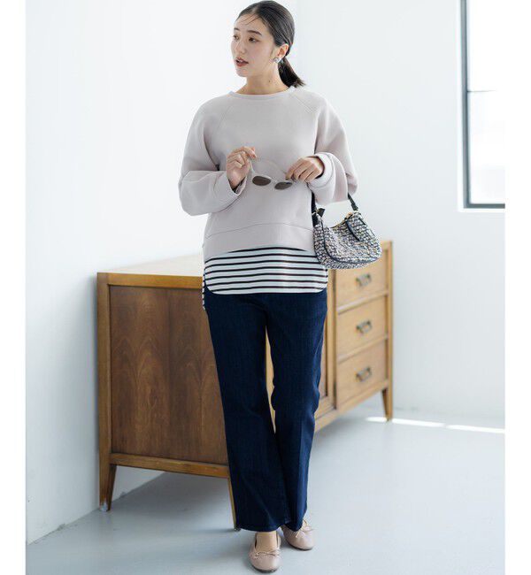 組曲「スクエアネックテール ロングＴシャツ」|Tシャツ・カットソー|