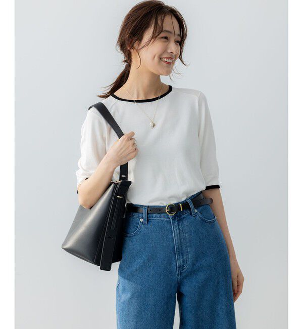 組曲「5分袖ニットＴシャツ」|ニット・セーター|