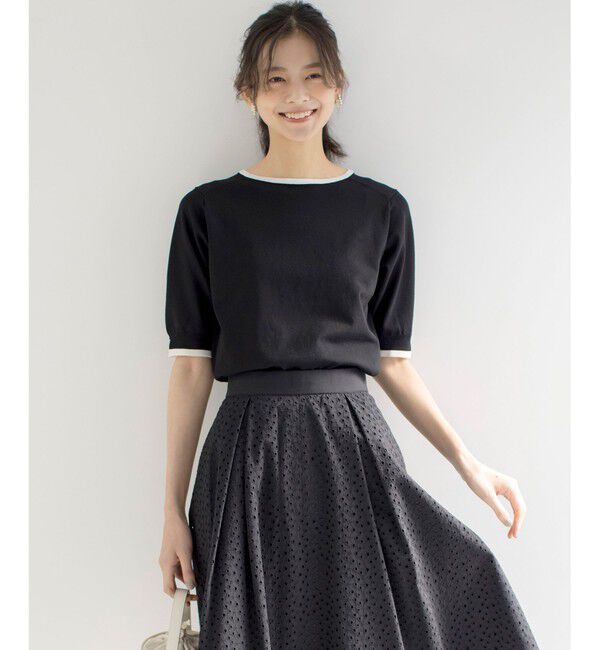 組曲「5分袖ニットＴシャツ」|ニット・セーター|