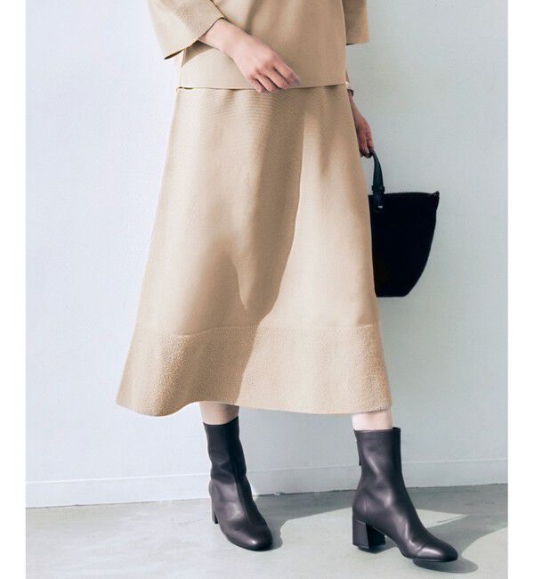 自由区「モールブロッキングニット スカート」|スカート|モカ