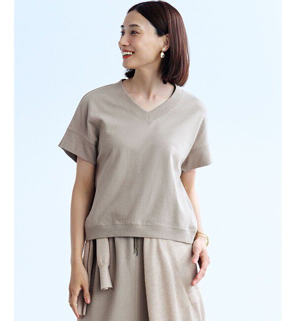 23区「【SLOW/WEB限定】ラスティックテリー Vネック カットソー」|Tシャツ・カットソー|ベージュ系