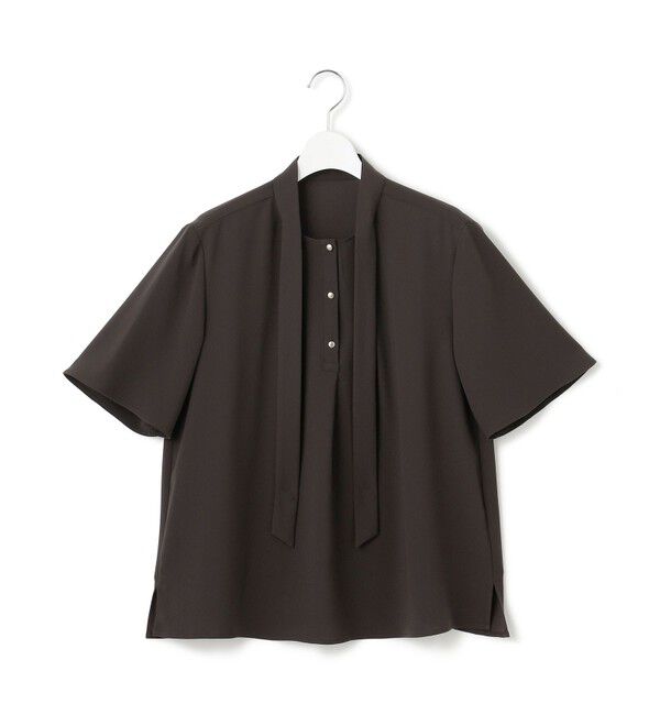 23区「【UVカット/接触冷感/吸水速乾】ストレッチジョーゼット ボウタイ カットソー」|Tシャツ・カットソー|