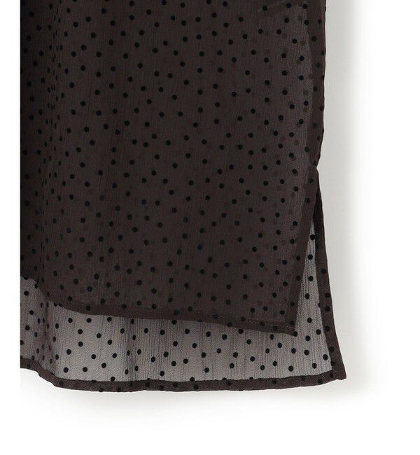 23区「【洗える】ドットフロッキー ボリュームスリーブ ブラウス」|シャツ・ブラウス|