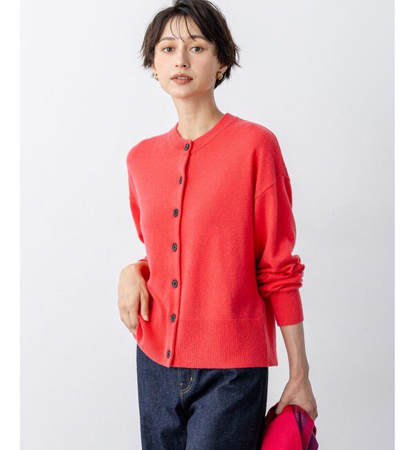 23区「【見上愛さん着用/STORY掲載】ピュアカシミヤ クルーネック カーディガン」|カーディガン|オレンジ系