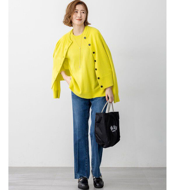 23区「【見上愛さん着用/STORY掲載】ピュアカシミヤ クルーネック カーディガン」|カーディガン|