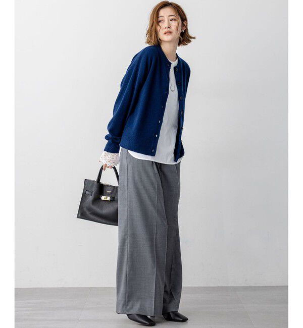 23区「【見上愛さん着用/STORY掲載】ピュアカシミヤ クルーネック カーディガン」|カーディガン|