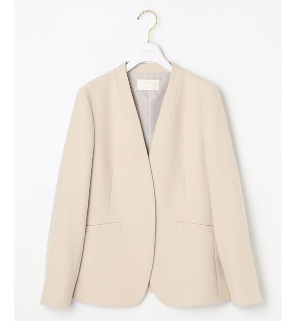 ANY SIS「【洗える】褒めらレディノーカラー ジャケット」|ノーカラージャケット|