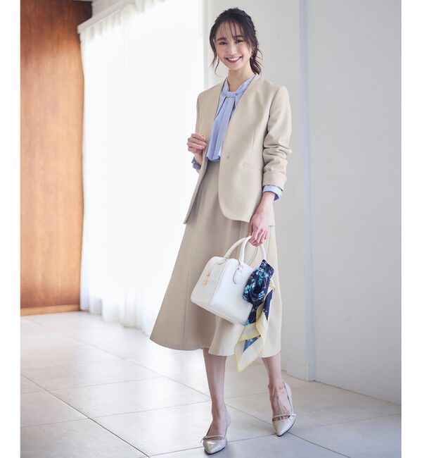 ANY SIS「【洗える】褒めらレディノーカラー ジャケット」|ノーカラージャケット|