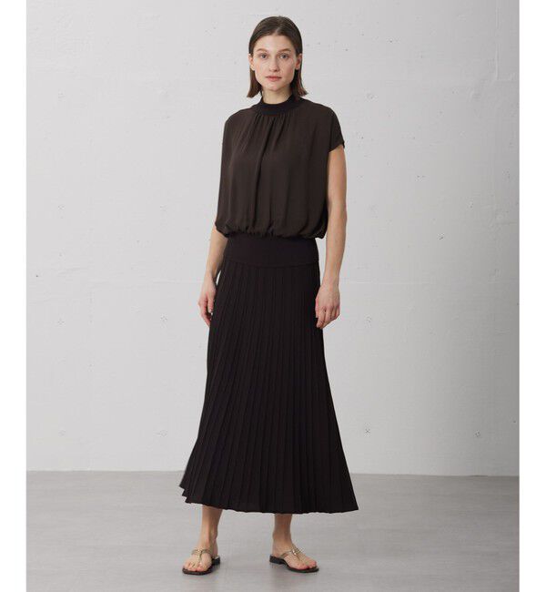 BEIGE,「【WEB限定】MONSTERA / ニットブラウス」|ニット・セーター|