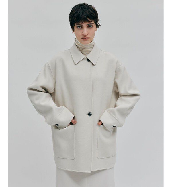 BEIGE,「GRASSE / ステンカラーリバーショートコート」|ステンカラーコート|Ecru