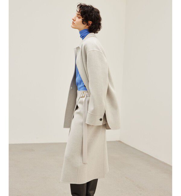 BEIGE,「GRASSE / ステンカラーリバーショートコート」|ステンカラーコート|