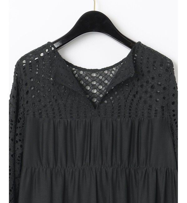  「タフタロングティアードワンピース」|ドレス|