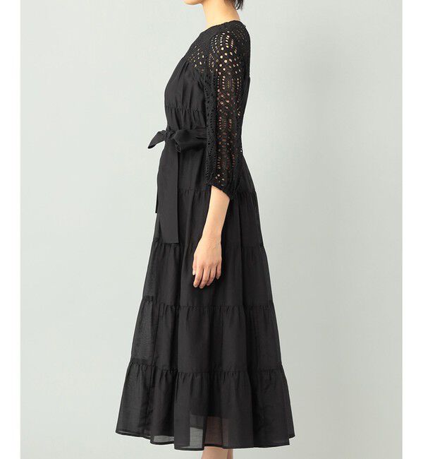  「タフタロングティアードワンピース」|ドレス|