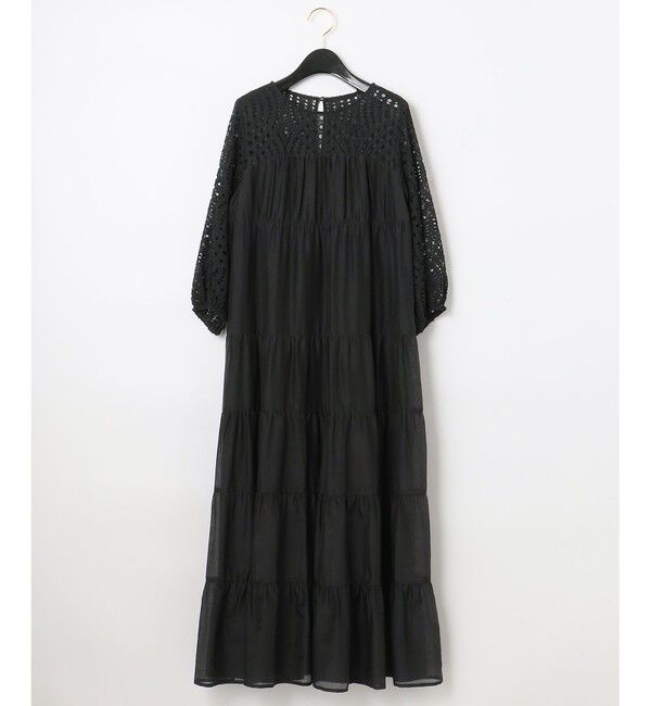  「タフタロングティアードワンピース」|ドレス|