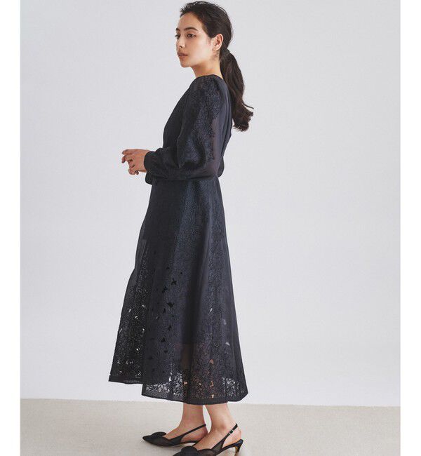  「フラワーカットワークドレス」|ドレス|