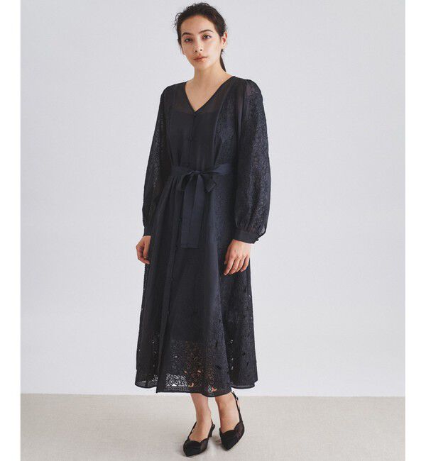  「フラワーカットワークドレス」|ドレス|