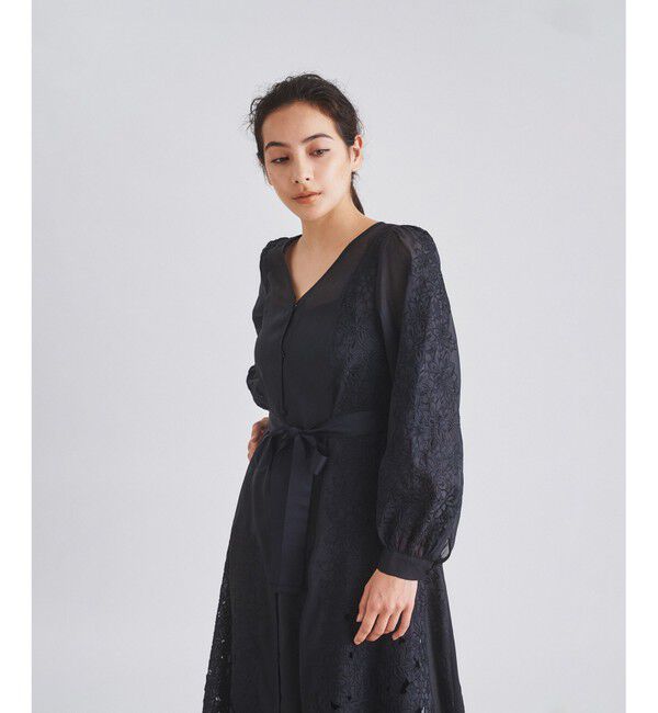  「フラワーカットワークドレス」|ドレス|