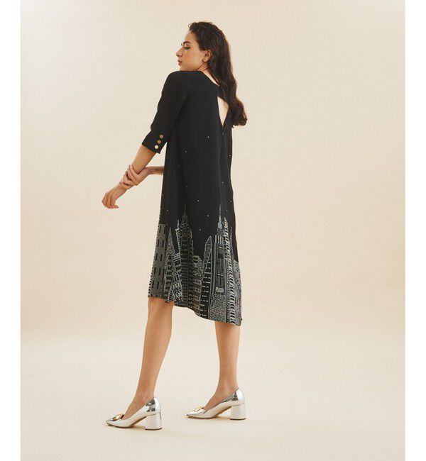  「ナイトシャイニープリントドレス」|ワンピース|